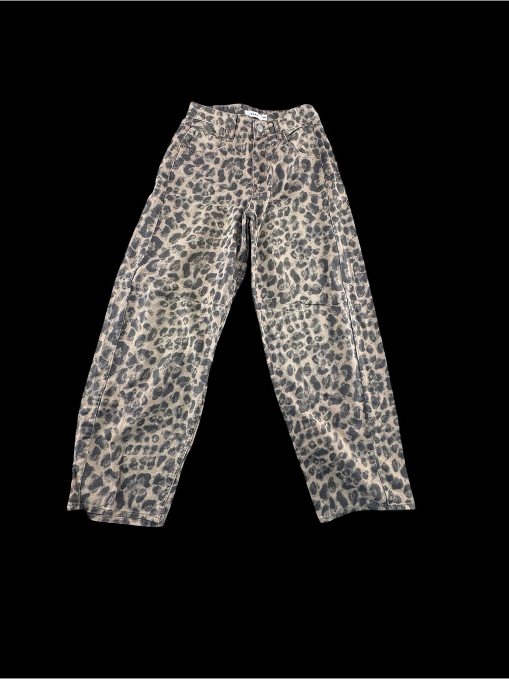Leopard Print Women's Jeans - Neutral Tan/Black
